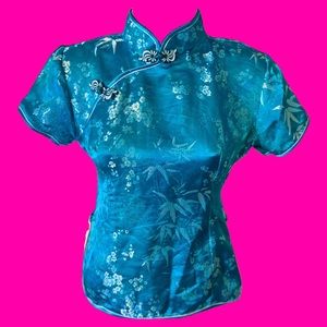 Blue China blouse.